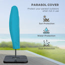 Outsunny 3(m) Banana Parasol Cantilever Umbrella Garden w/ Base Weights