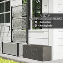 Outsunny Garden Planter Box With Trellis, Rattan Raised Bed