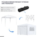Outsunny Gazebo 2.95 m x 2.95 m -  White