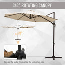 Outsunny Cantilever Parasol 3m - Beige