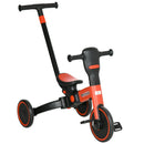 HOMCOM Baby Tricycle 4in1 Stroller with Handle - Red