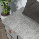 HOMCOM Shoe Bench With Seat, Shoe Storage Bench With Fabric Drawers