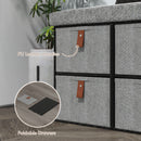 HOMCOM Shoe Bench With Seat, Shoe Storage Bench With Fabric Drawers