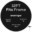 SPORTNOW Trampoline Mat with 72 V-Hooks, for 12ft Trampoline