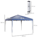 Outsunny 3x3(m) Pop Up Gazebo Marquee Tent for Garden w/ Carry Bag