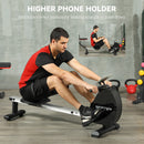 SPORTNOW Folding Magnetic Rowing Machine with Dual Aluminium Slide Rail