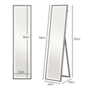 HOMCOM Dimming Full Length Mirror w/ Lights Standing Leaning Wall Mount