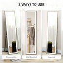 HOMCOM Dimming Full Length Mirror w/ Lights Standing Leaning Wall Mount