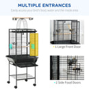 PawHut Steel Bird Cage,Large Budgie Cage For Cockatiels And Parakeets