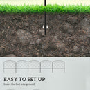Outsunny 61 cm x 3 m Outdoor Picket Fence Panels with Panels, Swirls, Black