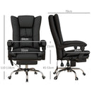 Vinsetto PU Leather Vibration Massage Office Chair With Heat, Black