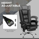 Vinsetto PU Leather Vibration Massage Office Chair With Heat, Black