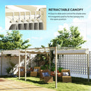 Outsunny 3 x 3(m) Garden Pergola with Retractable Roof, UPF30+