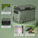 Outsunny 33L Camping Fridge Freezer Dual Zone Car Fridge