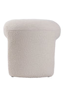 Livingandhome Modern Teddy Bear Fur Upholstered Ottoman