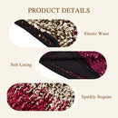 Shiny High-Waisted Sequin Mini Skirt - Red