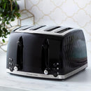 Russell Hobbs Honeycombe 4 Slice Toaster - Black