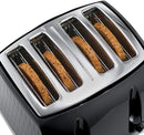 Russell Hobbs Honeycombe 4 Slice Toaster - Black