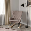 Livingandhome Light Brown Terry Cloth Rocking Chair