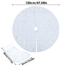 Livingandhome Round Shape Christmas Tree Base Skirt Xmas Ornament With Stocking