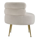 Livingandhome Curved Upholstered Single Sofa Accent Chair