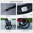 PawHut 2 in 1 Dog Bike Trailer, Foldable Dog Stroller for Medium Dogs