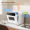 COMFEE White Countertop Dishwasher With A Visible Door