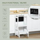 HOMCOM 2 in 1 Kids Kitchen Step Stool -  White