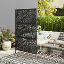 Outsunny Decorative Outdoor Divider Privacy Panel with Stand, Rhombus
