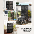 Outsunny Decorative Outdoor Divider Privacy Panel with Stand, Rhombus