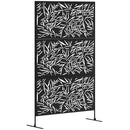 Outsunny Decorative Outdoor Divider Privacy Panel with Stand, Rhombus