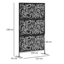 Outsunny Decorative Outdoor Divider Privacy Panel with Stand, Rhombus