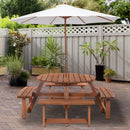Outsunny Garden Picnic Bench 8 Seater