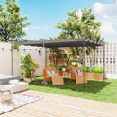Outsunny Pergola Shade Cover Replacement Canopy for 4 x 3(m) Pergola