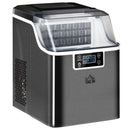 HOMCOM Counter Top Ice Maker Machine With Adjustable Cube Size Scoop Black