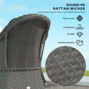 Outsunny 4 Pieces Rattan Sofa Set Outdoor Conservatory Furniture with Cushions