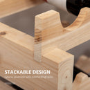 HOMCOM 36 Bottle Shelf Wine Rack Holder Standing Holds Storage Fir Wood Cellar