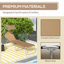 Outsunny Folding Chair Sun Lounger w/ Sunshade Garden Recliner Hammock