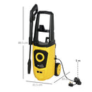 DURHAND High-Performance Power Washer 1800W, 150 Bar, 510 L/h, Yellow