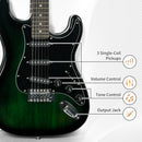 SPORTNOW Six-String Electric Guitar w/ 15W Amp, Digital Turner, Picks, Bag