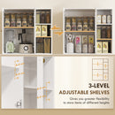 HOMCOM 172 cm Tall Kitchen Cupboard, Pantry Storage Cabinet, White