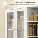 HOMCOM 172 cm Tall Kitchen Cupboard, Pantry Storage Cabinet, White