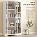 HOMCOM 172 cm Tall Kitchen Cupboard, Pantry Storage Cabinet, White