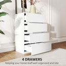 HOMCOM Bedroom Chest of Drawers, 4 Drawers Dresser, Drawer Unit
