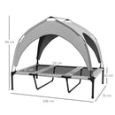 PawHut Cooling Raised Dog Bed w/ Breathable Mesh, Light Grey