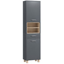 HOMCOM Bathroom Storage Unit With Open Shelves And Drawer