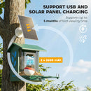 PawHut Smart Bird Feeder Camera With AI Identifies 16,000+ Bird Species