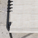 Outsunny Folding Beach Chair Chaise Lounge 4 Adjustable Positions