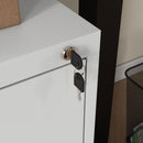 2 Drawer Filing Cabinet with Adjustable Hanging Bar for A4 and Letter Size White
