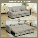 HOMCOM Reversible L-Shaped Sectional Sofa Bed with Cushions